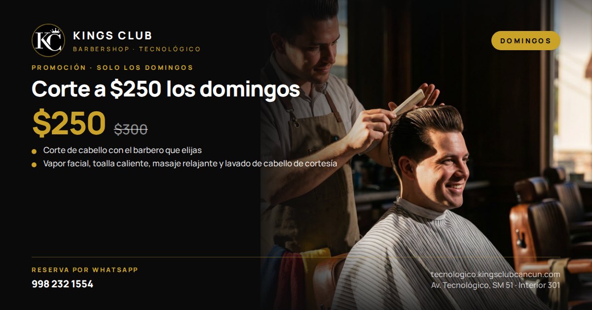 Corte a $250 los domingos